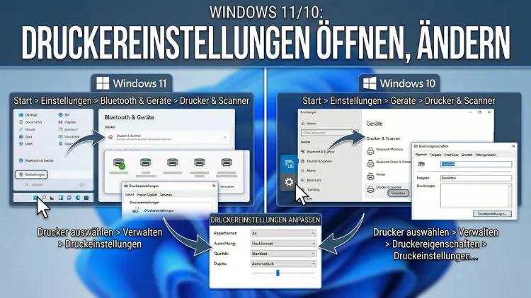 Windows 11/10: Druckereinstellungen öffnen, ändern – so geht’s