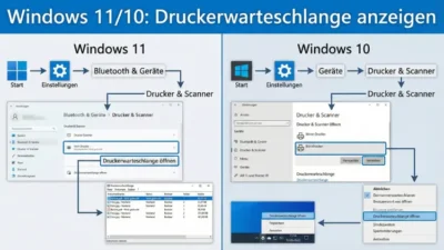 Windows 11/10: Druckerwarteschlange anzeigen | Anleitung