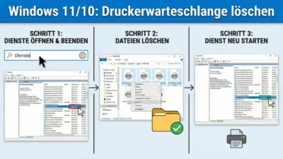 Windows 11/10: Druckerwarteschlange löschen | Anleitung