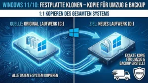 Windows 11/10: Festplatte klonen – Kopie für Umzug, Backup | Anleitung