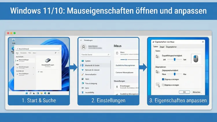Windows 11/10: Mauseigenschaften öffnen, anpassen – so geht’s