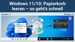 Windows 11/10: Papierkorb leeren – so geht’s schnell