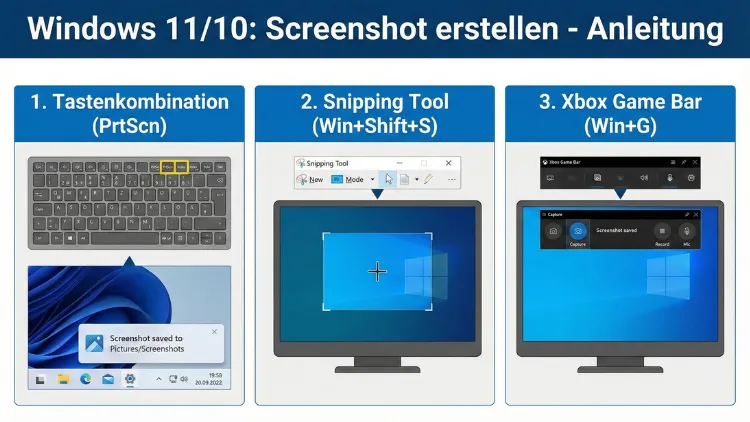 Windows 11/10: Screenshot erstellen – so geht es | Anleitung