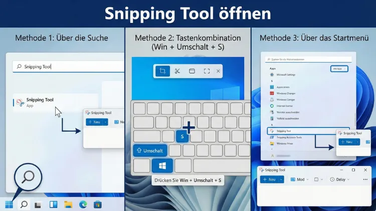 Windows 11/10: Snipping Tool öffnen – so geht’s