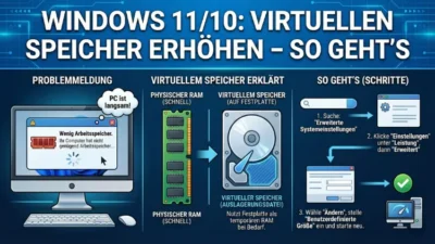 Windows 11/10: Virtuellen Speicher erhöhen – so geht’s