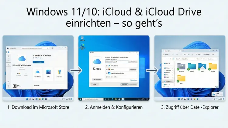 Windows 11/10: iCloud & iCloud Drive einrichten – so geht’s