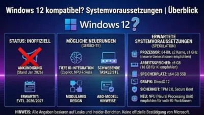 Windows 12 kompatibel? Systemvoraussetzungen | Überblick