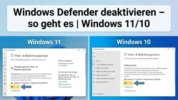 Windows Defender deaktivieren – so geht es | Windows 11/10