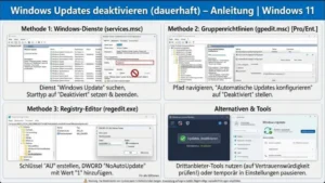 Windows-Updates deaktivieren (dauerhaft) – Anleitung | Windows 11