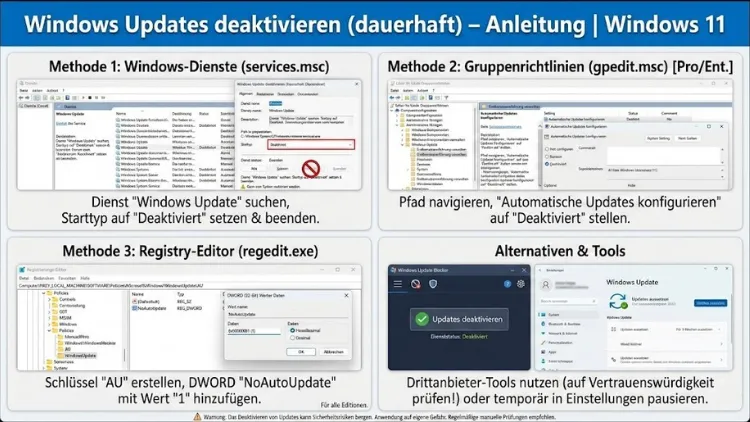 Windows-Updates deaktivieren (dauerhaft) – Anleitung | Windows 11