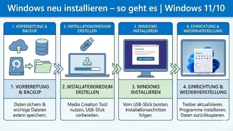 Windows neu installieren – so geht es | Windows 11/10