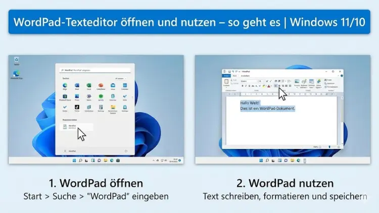 WordPad-Texteditor öffnen und nutzen – so geht es | Windows 11/10