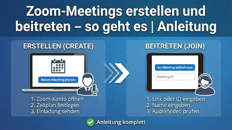 Zoom-Meetings erstellen und beitreten – so geht es | Anleitung