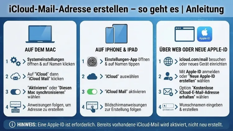 iCloud-Mail-Adresse erstellen – so geht es | Anleitung