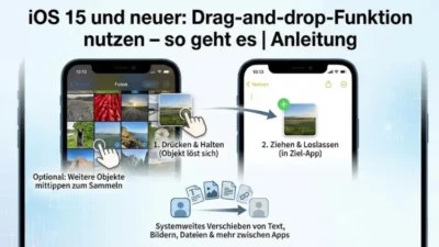 iOS 15 und neuer: Drag-and-drop-Funktion nutzen – so geht es | Anleitung