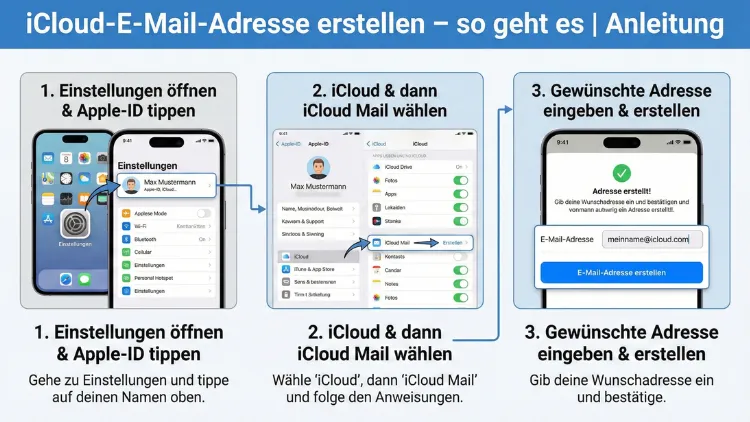 iPhone/iPad/Mac: iCloud-E-Mail-Adresse erstellen – so geht’s