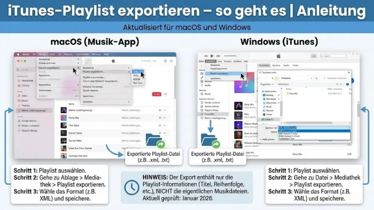 iTunes-Playlist exportieren – so geht es | Anleitung