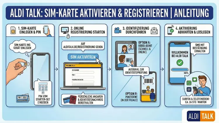 ALDI TALK: SIM-Karte aktivieren und registrieren | Anleitung