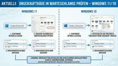Aktuelle Druckaufträge in Warteschlange prüfen – Windows 11/10