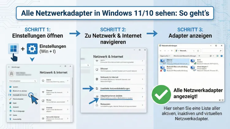 Alle Netzwerkadapter in Windows 11/10 sehen: So geht’s