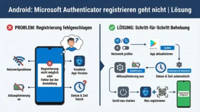 Android: Microsoft Authenticator registrieren geht nicht | Lösung