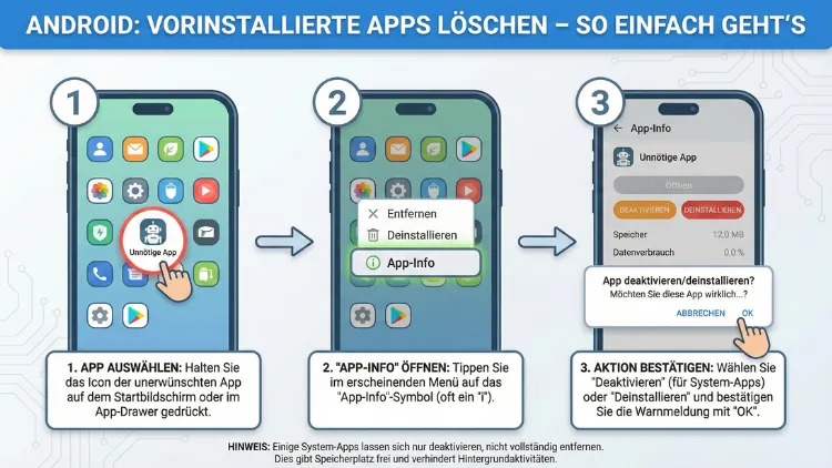 Android: Vorinstallierte Apps löschen – so einfach geht’s
