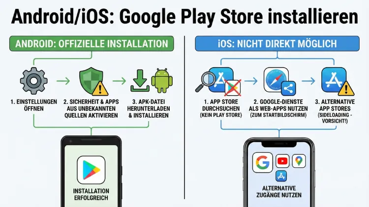 Android/iOS: Google Play Store installieren – so geht’s