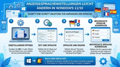 Anzeigespracheinstellungen leicht ändern in Windows 11/10