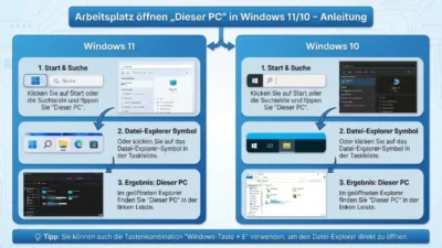 Arbeitsplatz öffnen „Dieser PC“ in Windows 11/10 – Anleitung