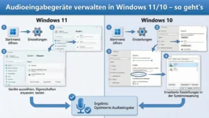 Audioeingabegeräte verwalten in Windows 11/10 – so geht’s
