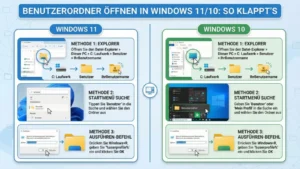 Benutzerordner öffnen in Windows 11/10: So klappt’s