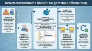 Benutzerordnername ändern: So geht das Umbennenen