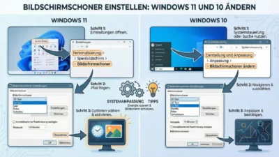 Bildschirmschoner einstellen: Windows 11 und 10 ändern