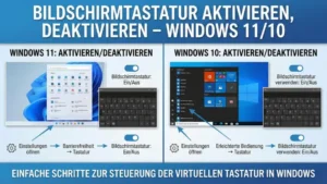 Bildschirmtastatur aktivieren, deaktivieren – Windows 11/10