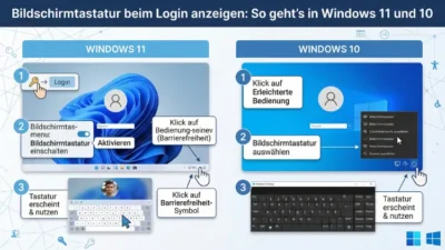 Bildschirmtastatur beim Login anzeigen: So geht’s in Windows 11 und 10