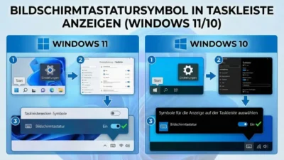 Bildschirmtastatursymbol in der Taskleiste anzeigen – Windows 11/10