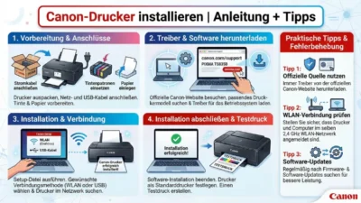 Canon-Drucker installieren | Anleitung + Tipps