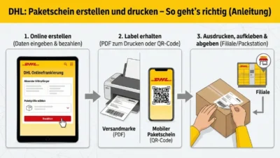 DHL: Paketschein erstellen und drucken – so geht’s richtig