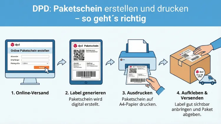 DPD: Paketschein erstellen und drucken – so geht’s richtig