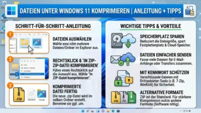 Dateien unter Windows 11 komprimieren | Anleitung + Tipps