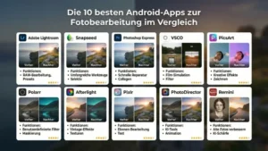 Die 10 besten Android-Apps zur Fotobearbeitung im Vergleich