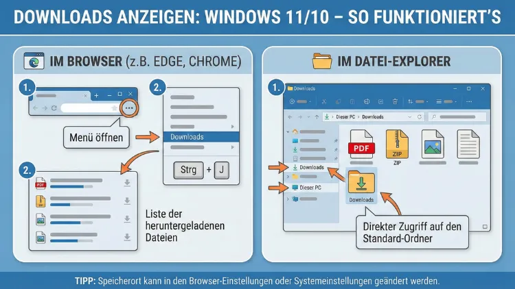Downloads anzeigen: Windows 11/10 – so funktioniert’s