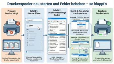 Druckerspooler neu starten und Fehler beheben – so klappt’s