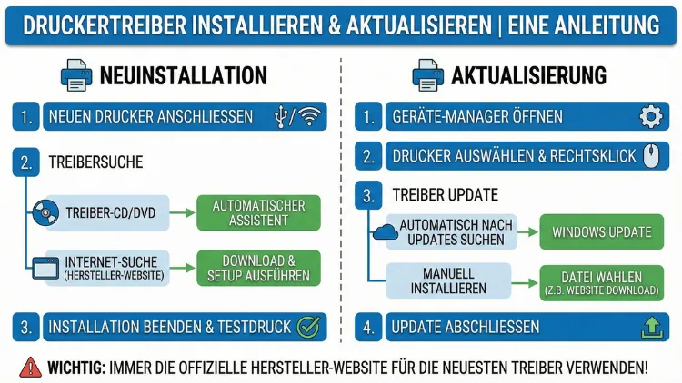 Druckertreiber installieren, aktualisieren | Eine Anleitung