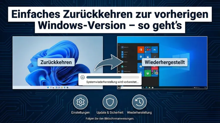 Einfaches Zurückkehren zur vorherigen Windows-Version – so geht’s
