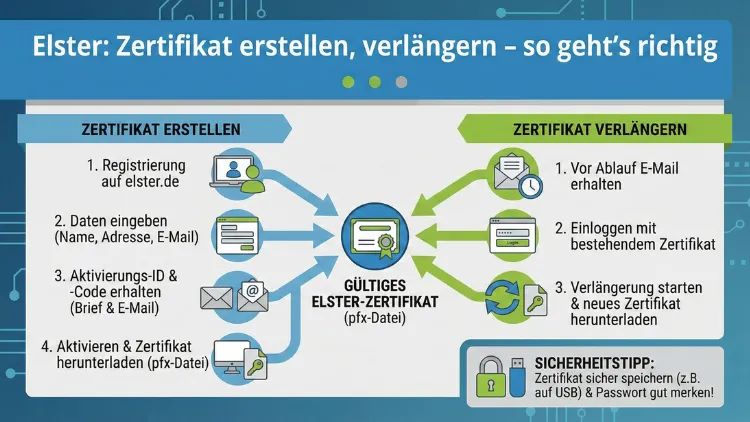 Elster: Zertifikat erstellen, verlängern – so geht’s richtig