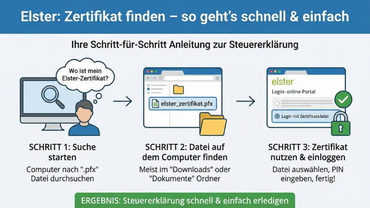 Elster: Zertifikat finden – so geht’s schnell & einfach