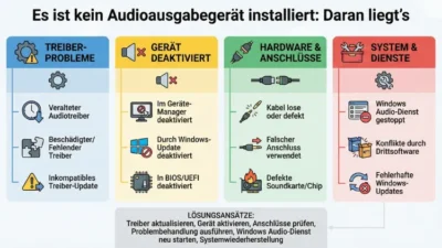 Es ist kein Audioausgabegerät installiert: Daran liegt’s