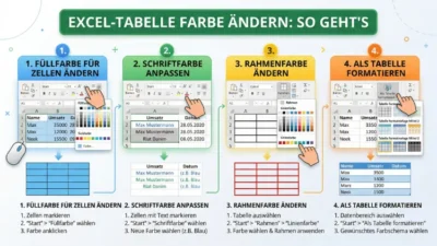 Excel-Tabelle Farbe ändern: So geht’s