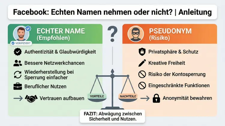 Facebook: Echten Namen nehmen oder nicht? | Anleitung